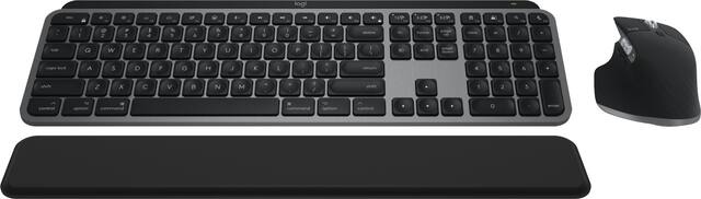 Logitech - MX Keys S Combo for Mac Full-size Wireless Scissor Keyboard and Mouse Bundle for MacBook, iMac, iPad with Palm-rest - Space Gray