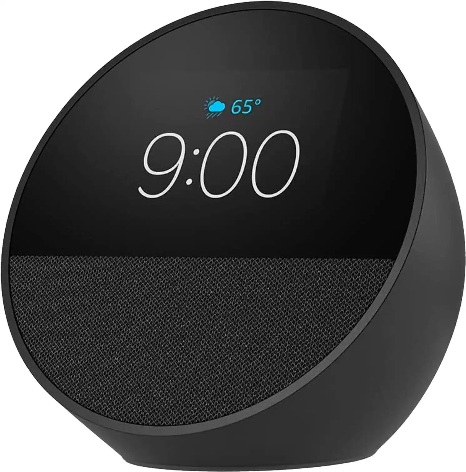 Zoom in on Front. Amazon - Amazon Echo Spot (2024 release), Smart alarm clock with vibrant sound and Alexa - Black.