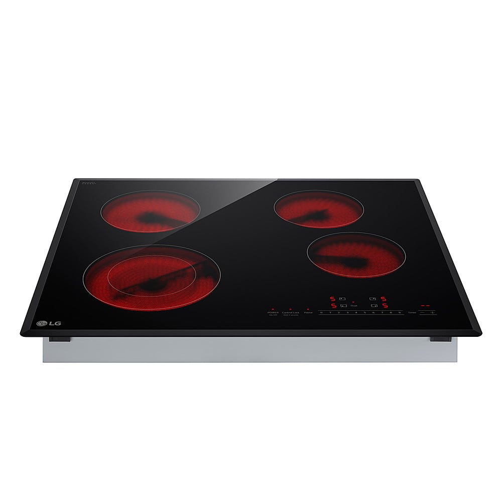 Alt View 11. LG - 24" Built-In Electric Cooktop with 4 Elements and SmoothTouch Glass Controls - Black.