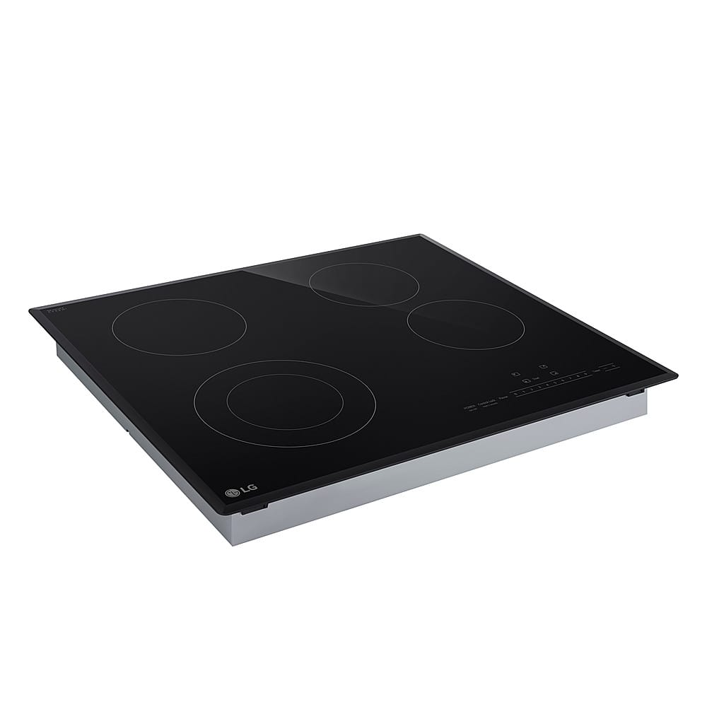 Alt View 12. LG - 24" Built-In Electric Cooktop with 4 Elements and SmoothTouch Glass Controls - Black.