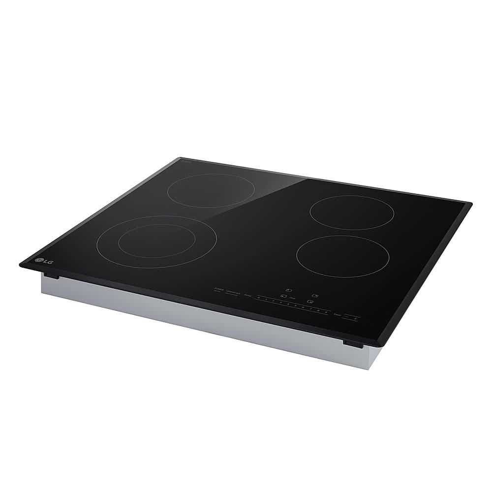 Alt View 14. LG - 24" Built-In Electric Cooktop with 4 Elements and SmoothTouch Glass Controls - Black.