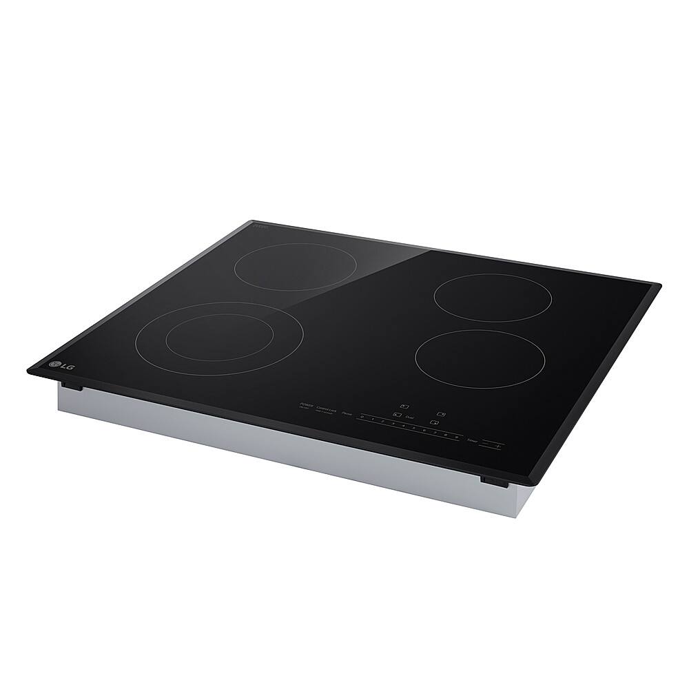 Alt View 14. LG - 24" Built-In Electric Cooktop with 4 Elements and SmoothTouch Glass Controls - Black.