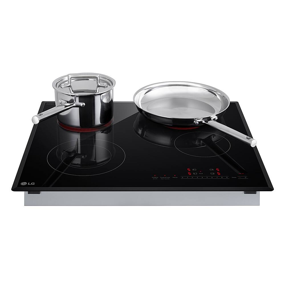 Alt View 16. LG - 24" Built-In Electric Cooktop with 4 Elements and SmoothTouch Glass Controls - Black.