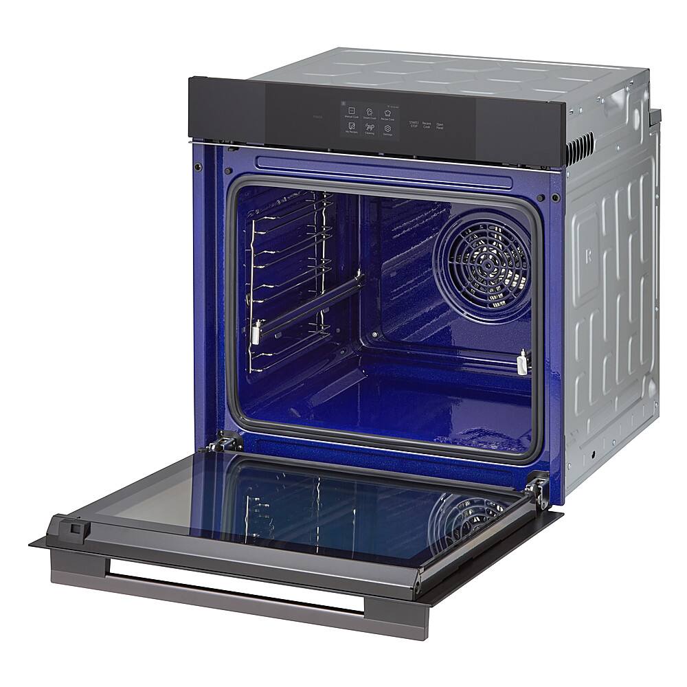 Alt View 15. LG - 24" Built-In Smart Single Electric True Convection Wall Oven with Steam Sous Vide - Matte Black.