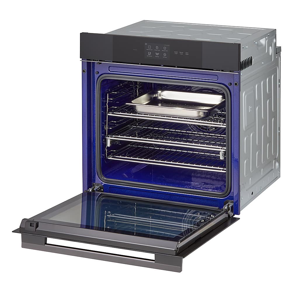 Alt View 16. LG - 24" Built-In Smart Single Electric True Convection Wall Oven with Steam Sous Vide - Matte Black.