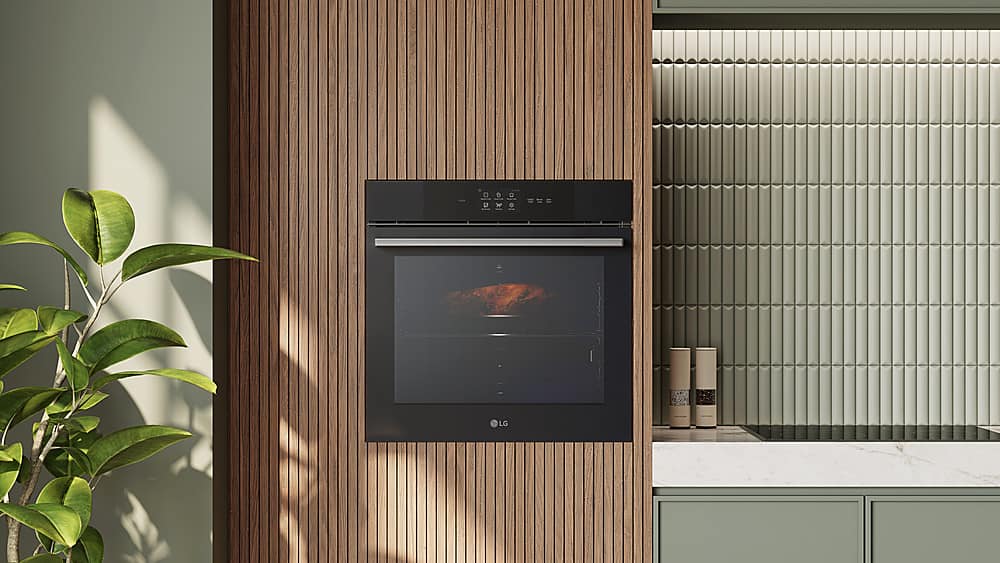 Alt View 22. LG - 24" Built-In Smart Single Electric True Convection Wall Oven with Steam Sous Vide - Matte Black.