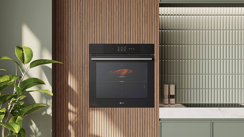 Alt View 22. LG - 24" Built-In Smart Single Electric True Convection Wall Oven with Steam Sous Vide - Matte Black.