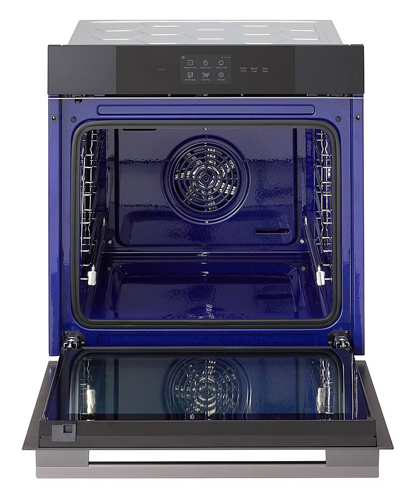 Alt View 2. LG - 24" Built-In Smart Single Electric True Convection Wall Oven with Steam Sous Vide - Matte Black.