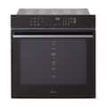 LG - 24" 3 Cu. Ft. Built-In Single Electric True Convection Smart Wall Oven with Air Fry - Black