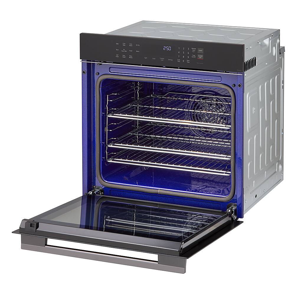 Alt View 14. LG - 24" Built-In Smart Single Electric True Convection Wall Oven with Air Fry - Black.