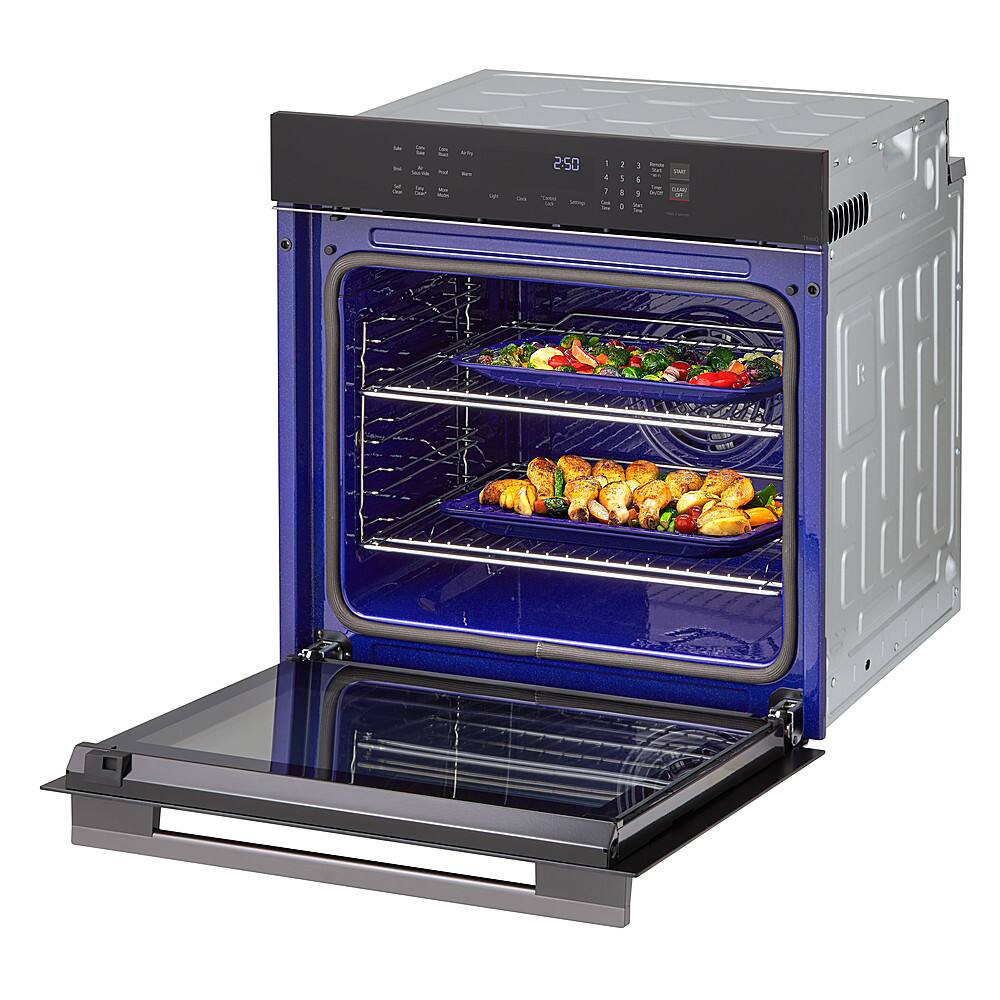 Alt View 15. LG - 24" Built-In Smart Single Electric True Convection Wall Oven with Air Fry - Black.