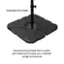 Cross base not included. Interconnecting plates lock in place with metal pins to keep your umbrella upright and secure.