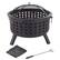 Front. Pure Garden - Pure Garden 26-Inch Round Outdoor Fire Pit, Black - Black.
