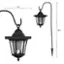 Alt View 11. Pure Garden - Pure Garden 26” Hanging Solar Coach Lights-2 Piece - Black.