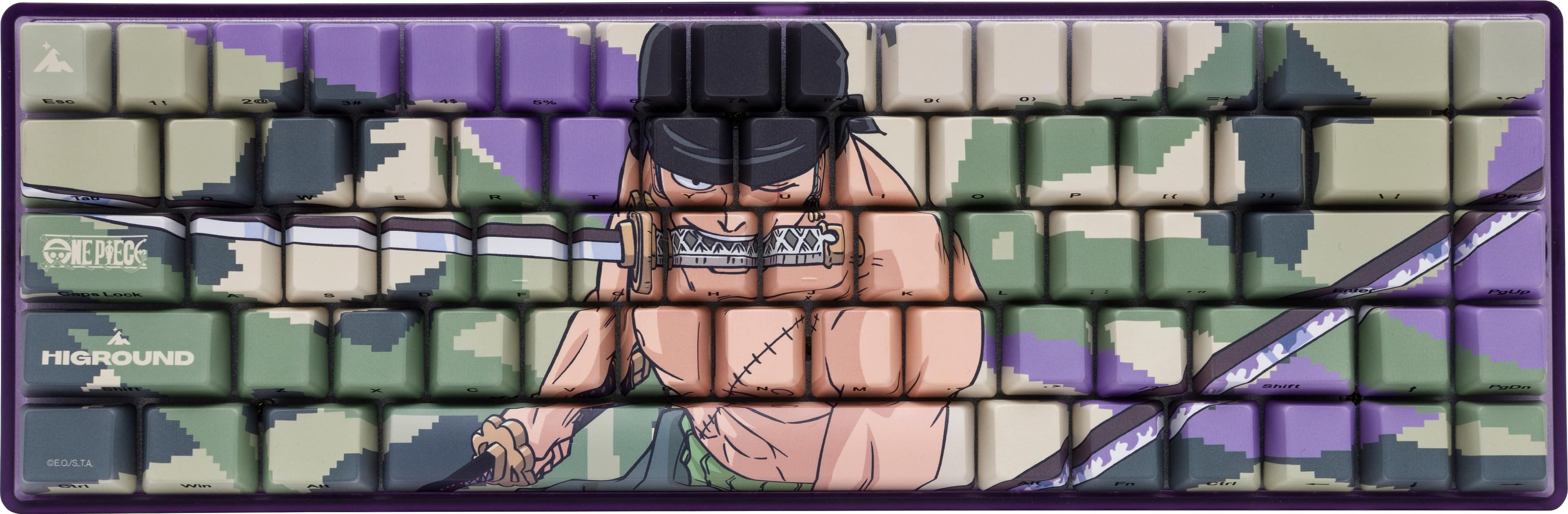 Alt View 11. Higround - Basecamp 65 Zoro 65% Wired Mechanical Lubed TTC Neptune Linear Switch Gaming Keyboard with RGB Backlighting - Green.