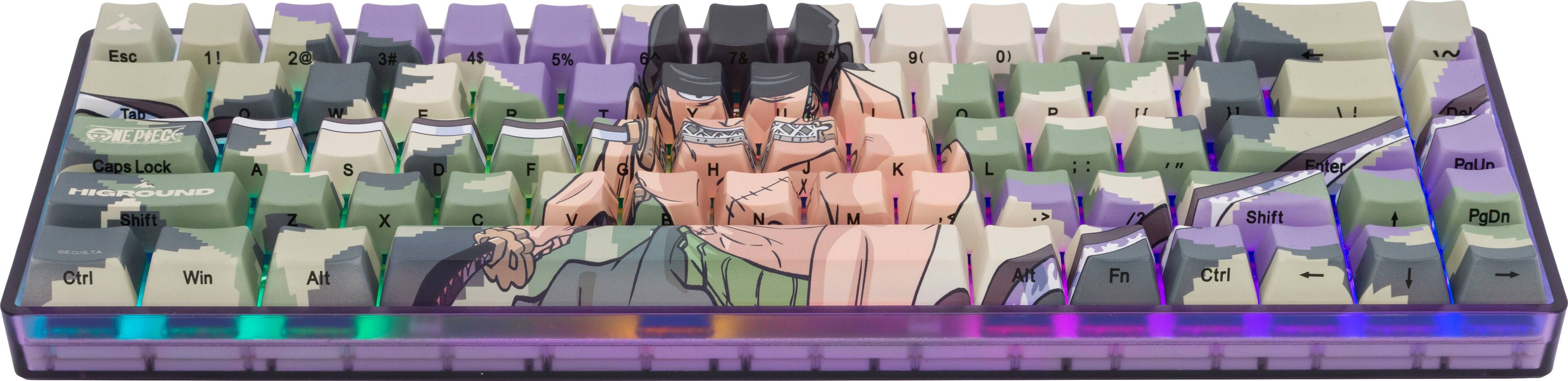 Alt View 15. Higround - Basecamp 65 Zoro 65% Wired Mechanical Lubed TTC Neptune Linear Switch Gaming Keyboard with RGB Backlighting - Green.