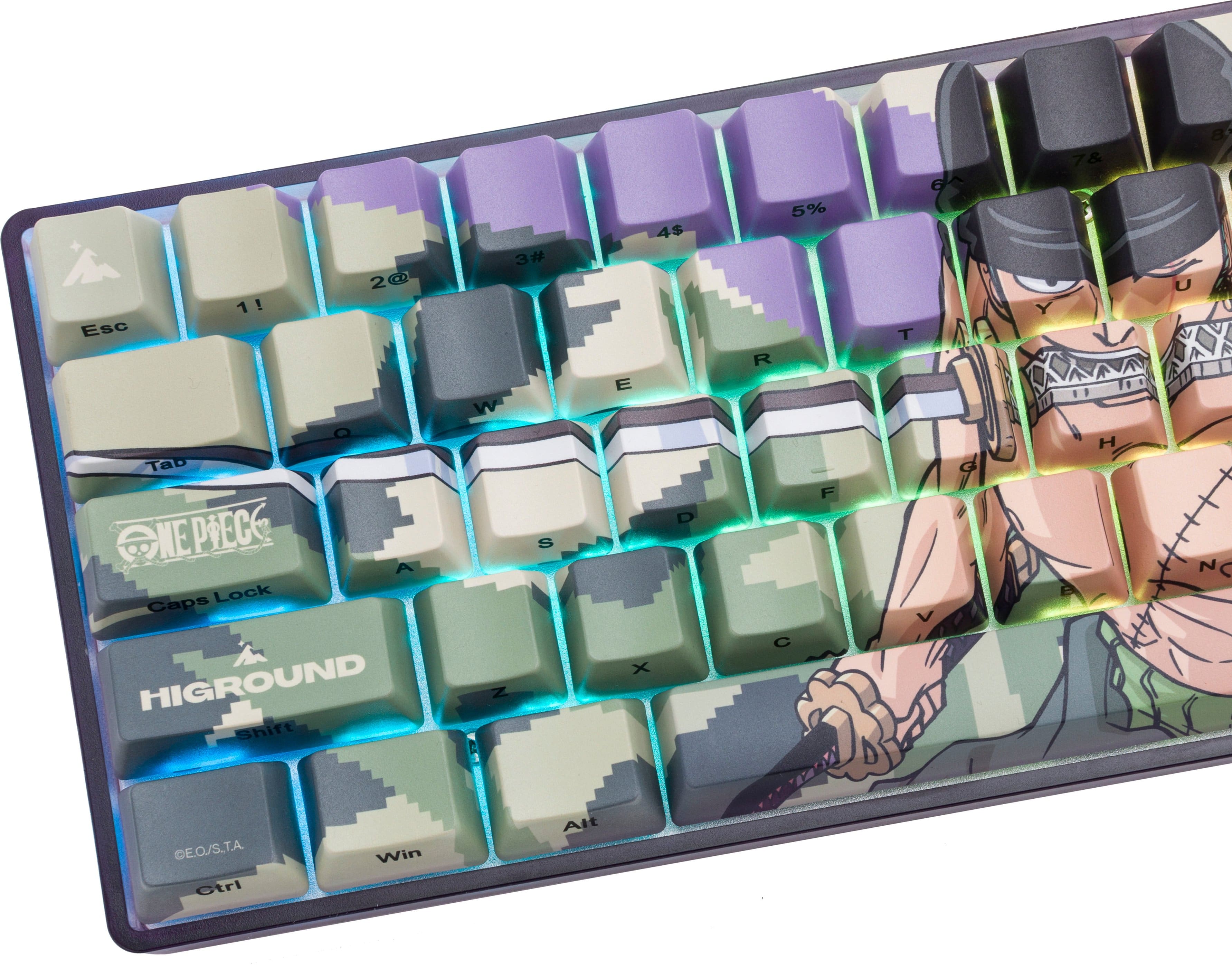 Alt View 16. Higround - Basecamp 65 Zoro 65% Wired Mechanical Lubed TTC Neptune Linear Switch Gaming Keyboard with RGB Backlighting - Green.