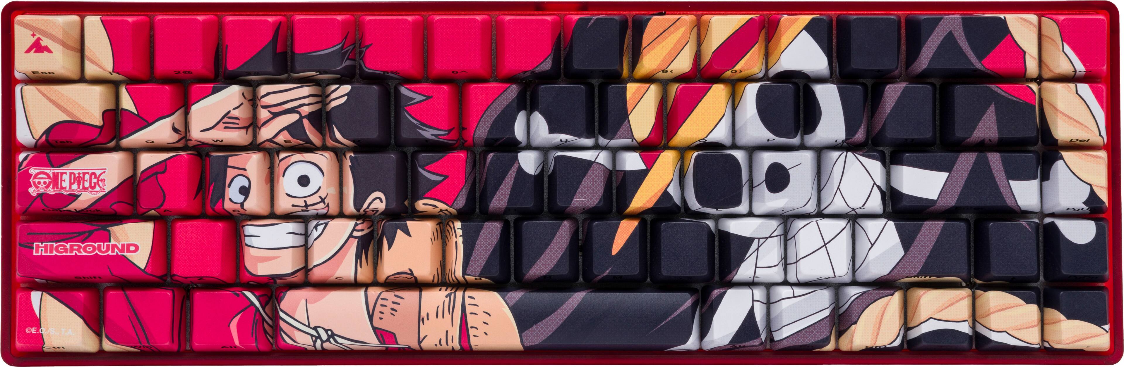Alt View 11. Higround - Basecamp 65 Luffy 65% Wired Mechanical Lubed TTC Neptune Linear Switch Gaming Keyboard with RGB Backlighting - Red.
