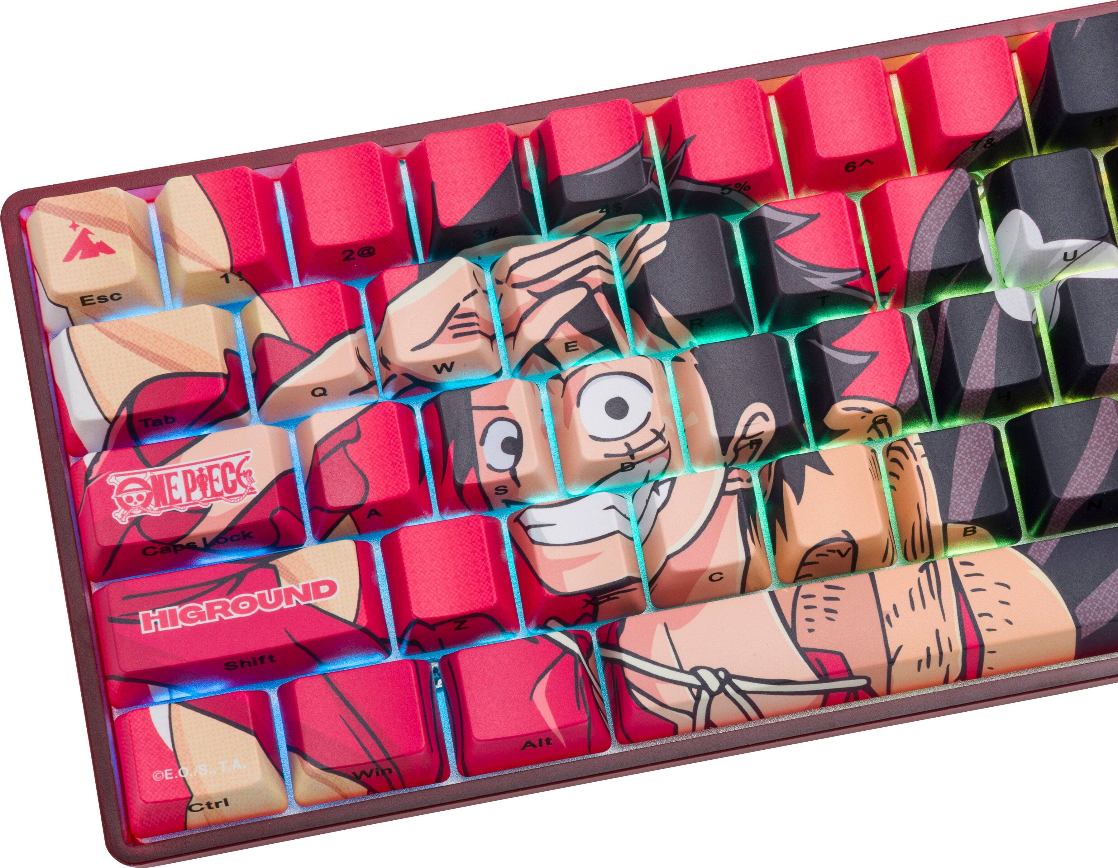 Alt View 16. Higround - Basecamp 65 Luffy 65% Wired Mechanical Lubed TTC Neptune Linear Switch Gaming Keyboard with RGB Backlighting - Red.