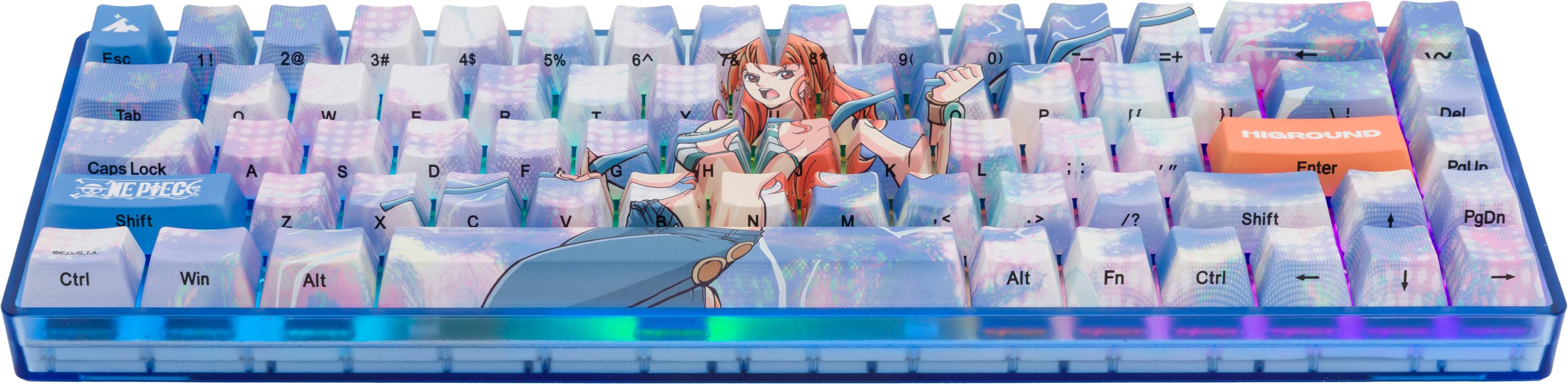 Alt View 14. Higround - Basecamp 65 Nami 65% Wired Mechanical Lubed TTC Neptune Linear Switch Gaming Keyboard with RGB Backlighting - Blue.