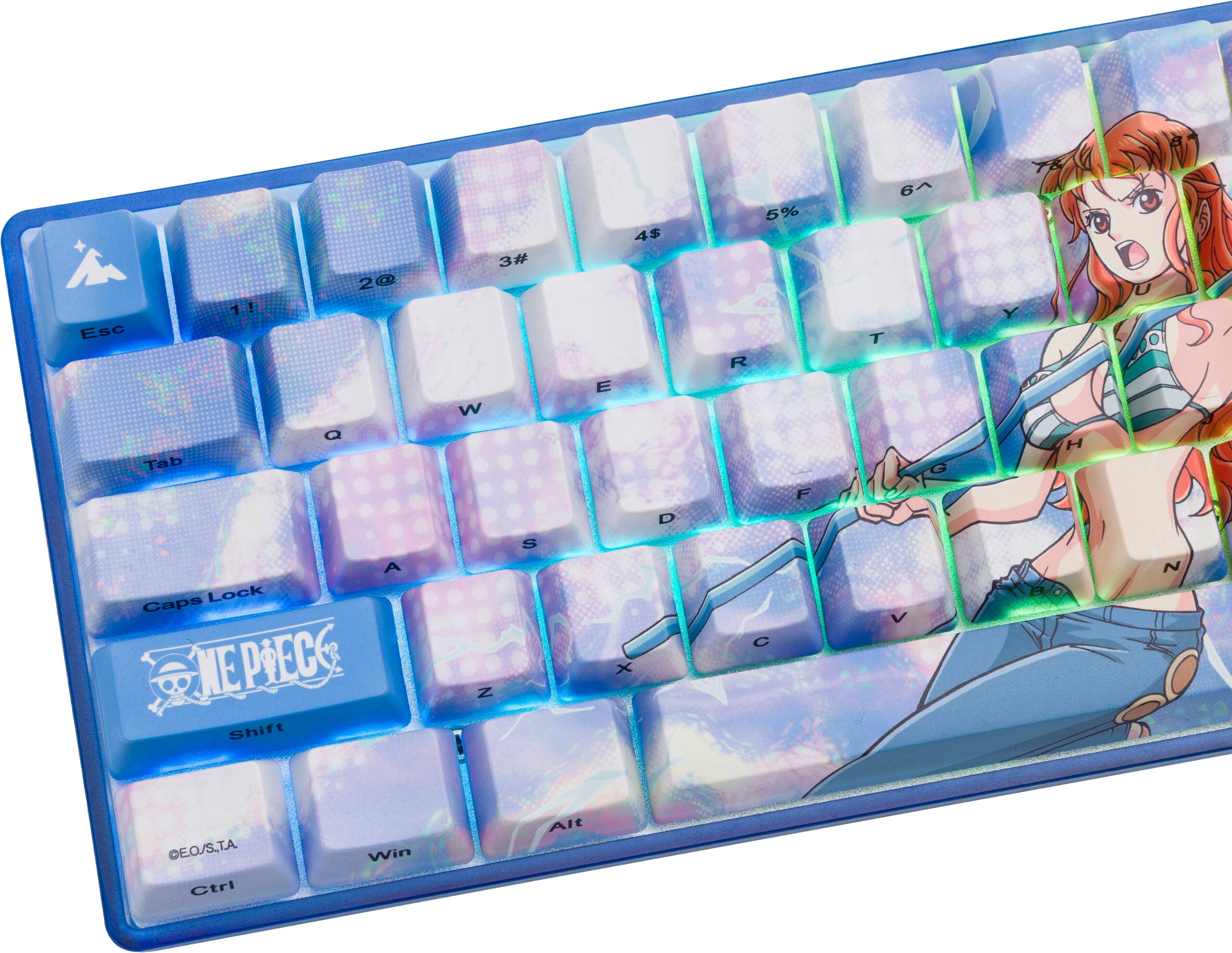 Alt View 15. Higround - Basecamp 65 Nami 65% Wired Mechanical Lubed TTC Neptune Linear Switch Gaming Keyboard with RGB Backlighting - Blue.