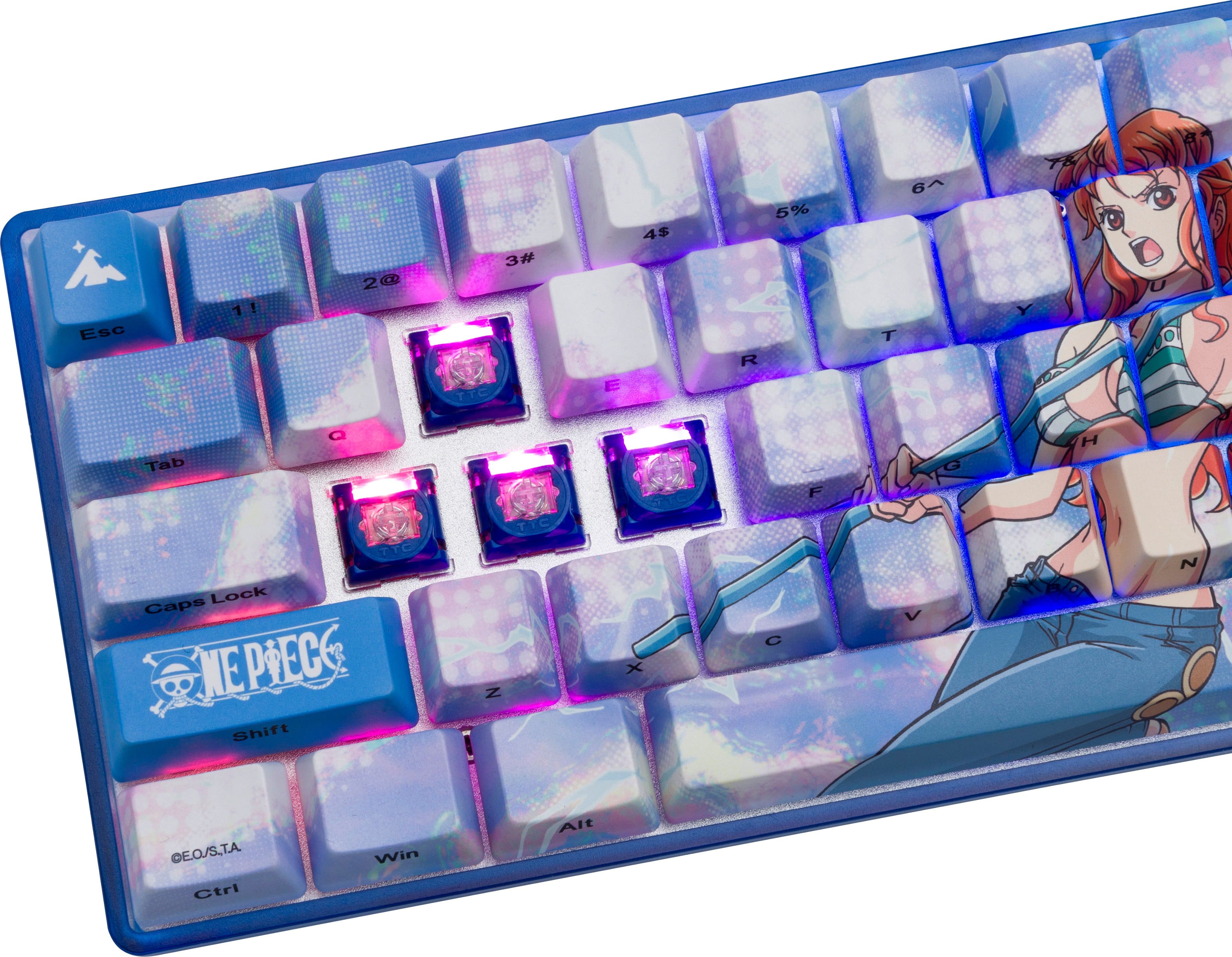 Alt View 18. Higround - Basecamp 65 Nami 65% Wired Mechanical Lubed TTC Neptune Linear Switch Gaming Keyboard with RGB Backlighting - Blue.