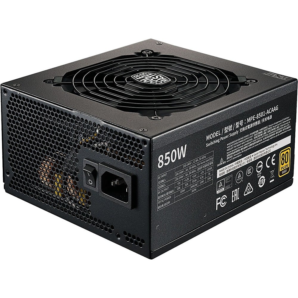 Alt View 16. Cooler Master - MWE Gold 850 W ATX12V/EPS12V Modular Power Supply - Black.