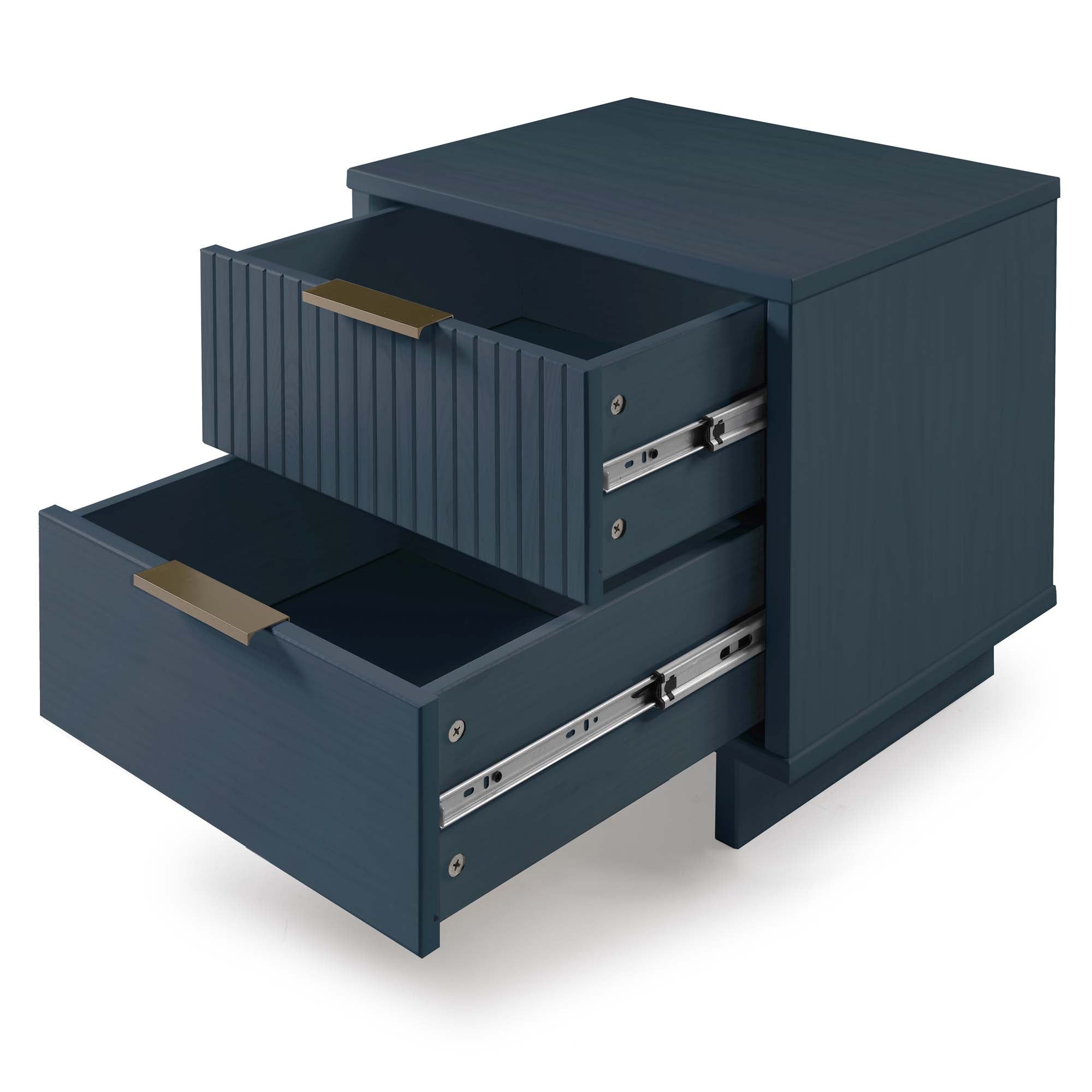 Alt View 1. Manhattan Comfort - Granville Modern 18" Nightstand - Midnight Blue.