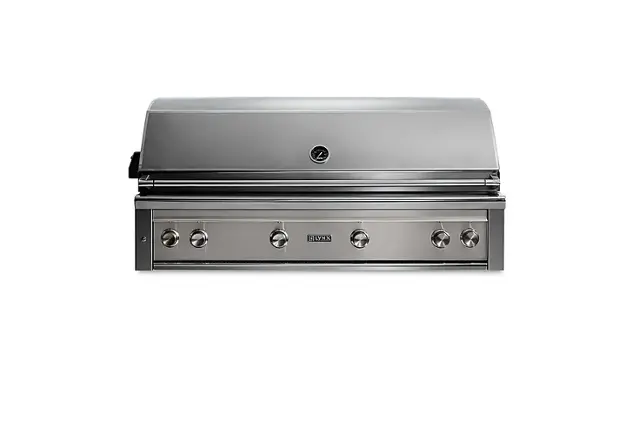 Angle. Lynx - Professional 54-inch Built-In Gas Grill - Limestone.