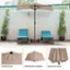 Vented Canopy Half-Style Sun Umbrella Heavy Duty Fabric