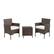 Front. Lavish Home - Lavish Home 3PC Outdoor Patio Furniture Set, Brown - Brown.