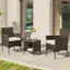 Alt View 15. Lavish Home - Lavish Home 3PC Outdoor Patio Furniture Set, Brown - Brown.