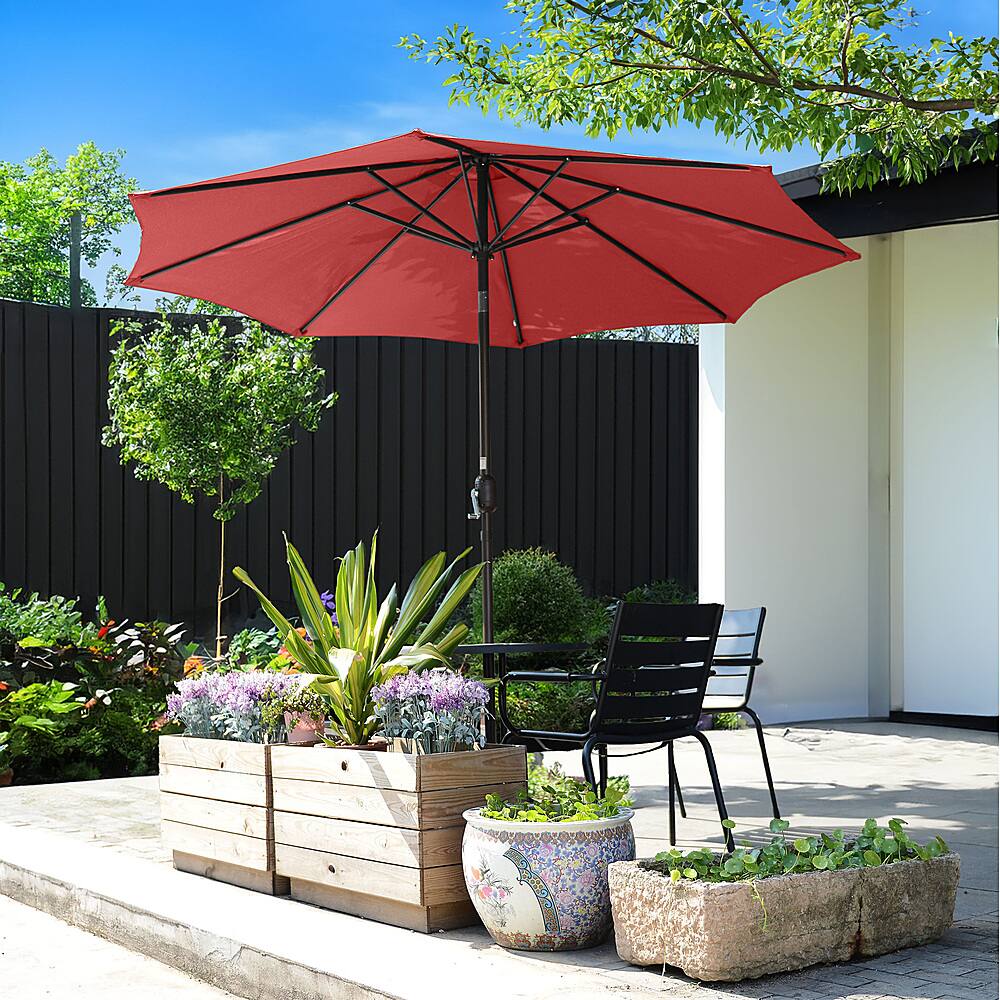 Alt View 15. Villacera - Villacera 9FT Patio Umbrella with Tilt, Red - Red.