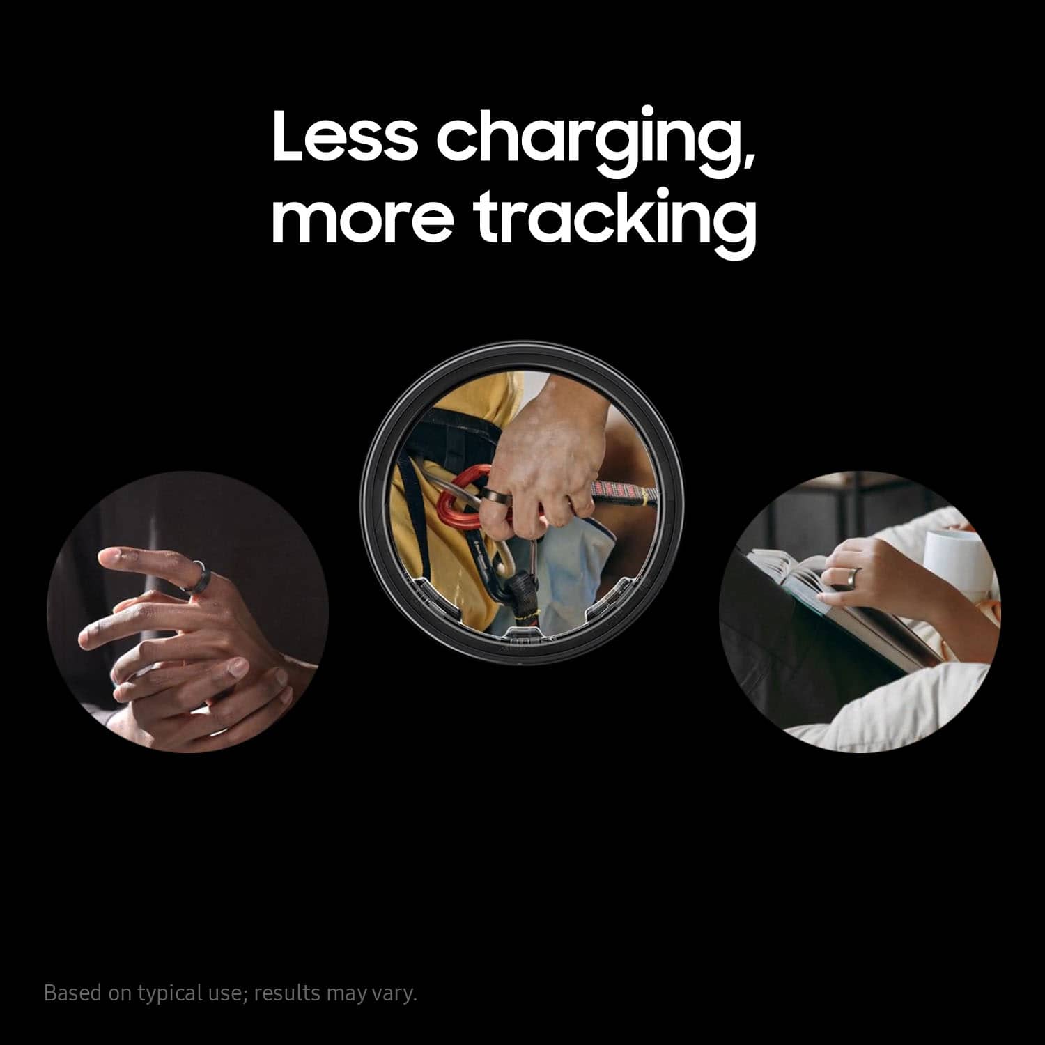 Less charging, more tracking. Based on typical use; results may vary.