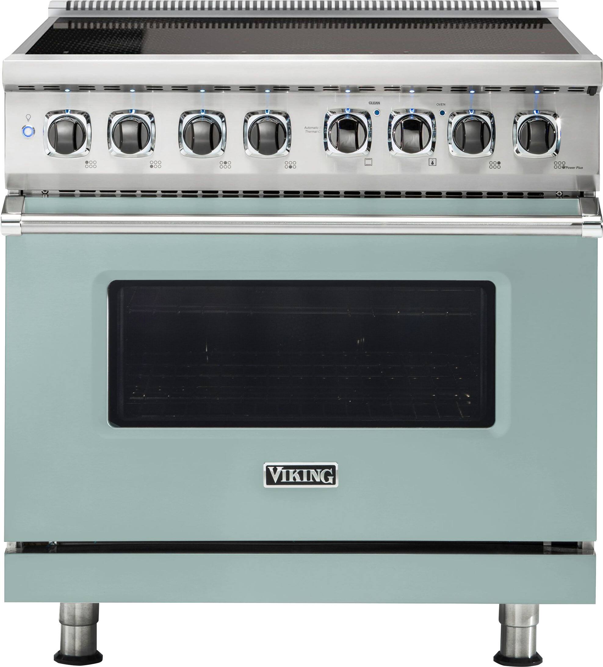 Front. Viking - 5 Series 5.6 Cu. Ft. Freestanding Electric Induction Range - Splash.