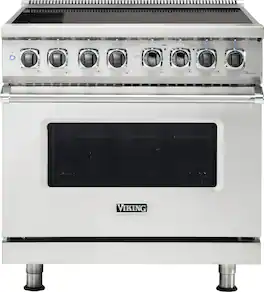 Viking - 5 Series 5.6 Cu. Ft. Freestanding Electric Induction Range - Stainless Steel