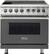 Front. Viking - 5 Series 5.6 Cu. Ft. Freestanding Electric Induction Range - Damascus Gray.