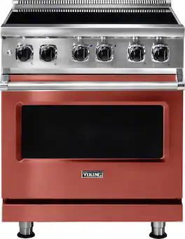 Viking - 5 Series 4.7 Cu. Ft. Freestanding Electric Induction Range - Spiced Cider