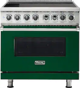 Viking - 5 Series 5.6 Cu. Ft. Freestanding Electric Induction Range - Ivy