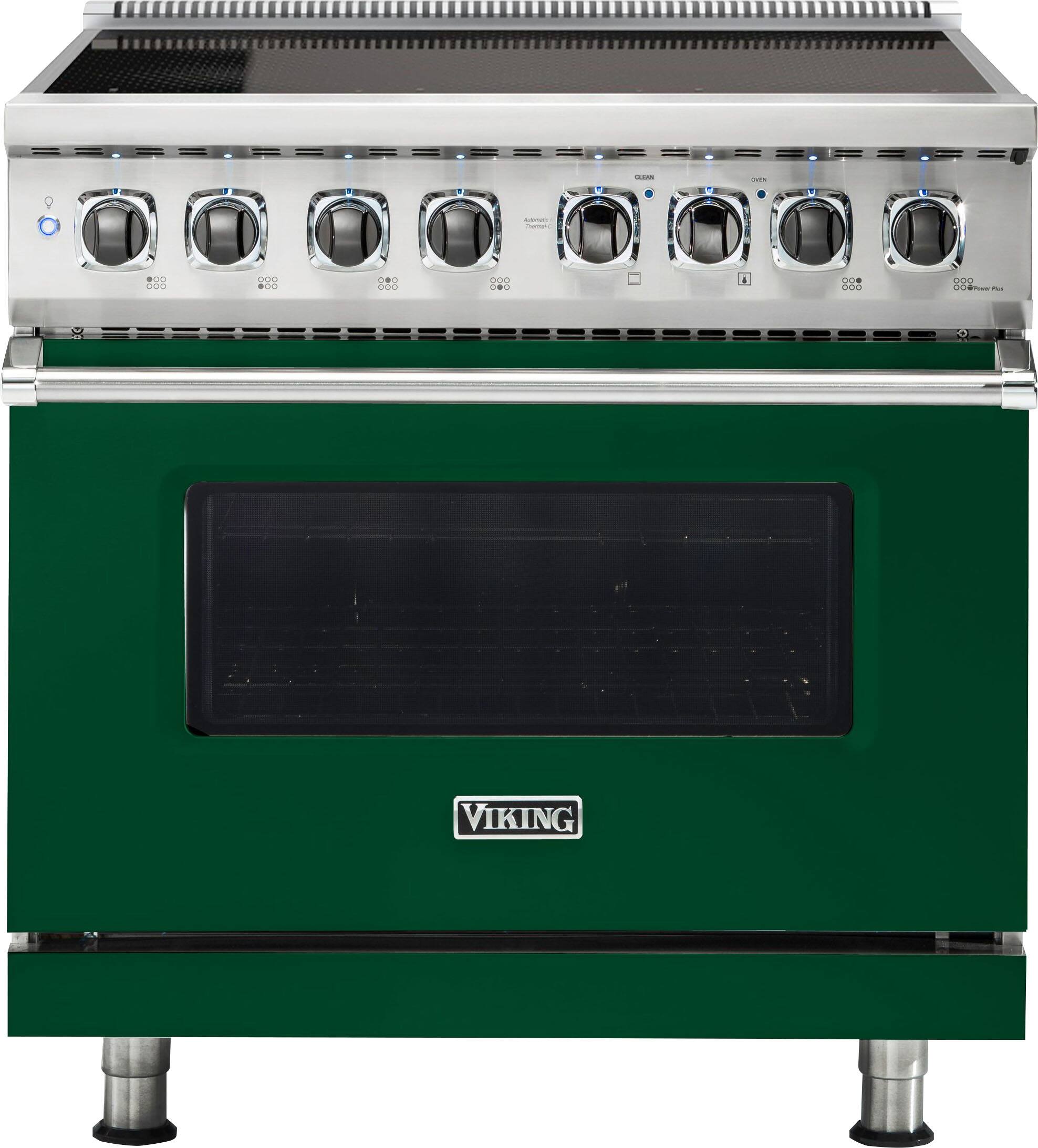 Front. Viking - 5 Series 5.6 Cu. Ft. Freestanding Electric Induction Range - Ivy.
