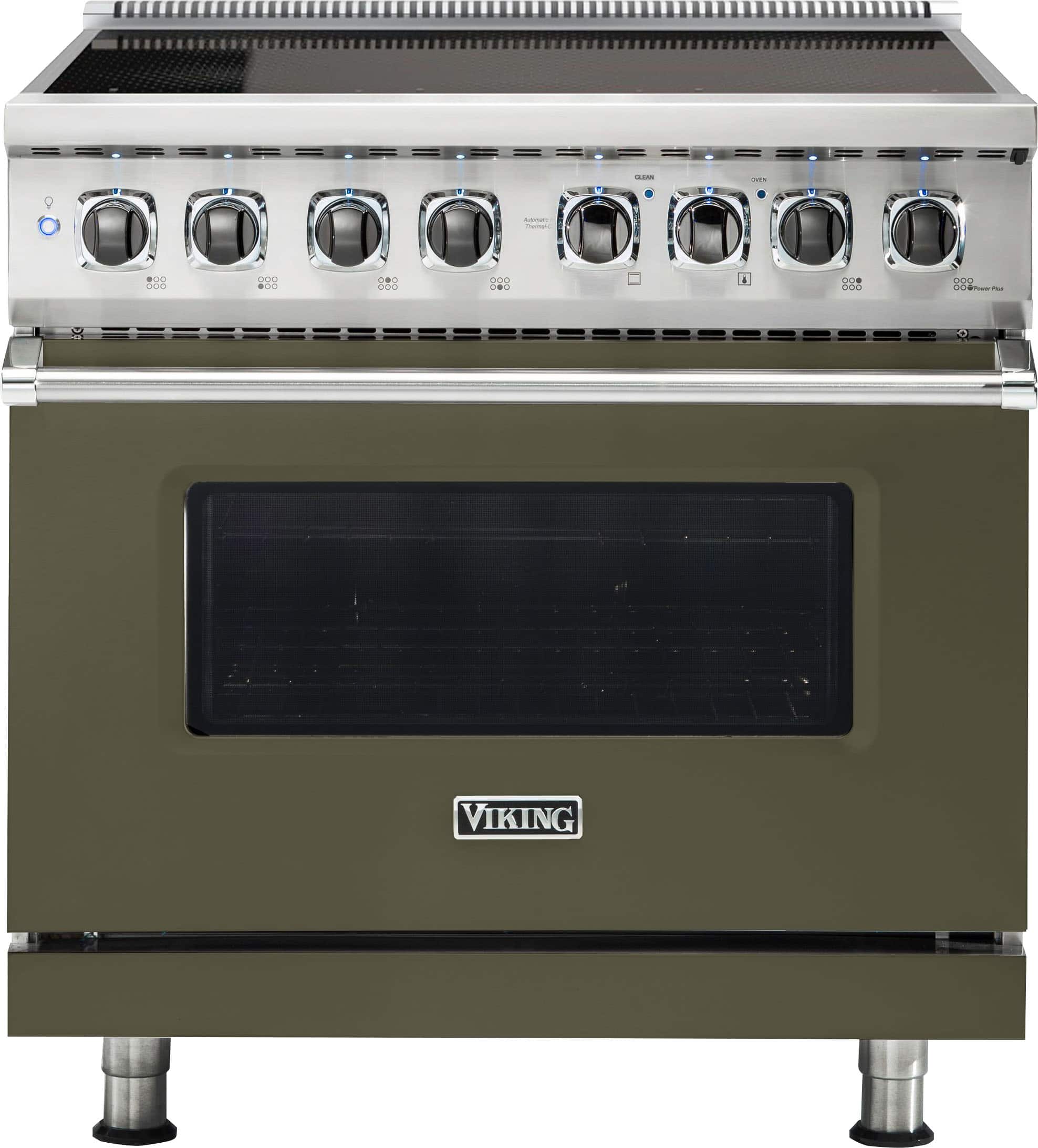 Front. Viking - 5 Series 5.6 Cu. Ft. Freestanding Electric Induction Range - Martini.
