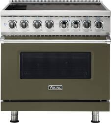 Viking - 5 Series 5.6 Cu. Ft. Freestanding Electric Induction Range - Martini - Front_Zoom