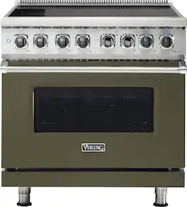 Viking - 5 Series 5.6 Cu. Ft. Freestanding Electric Induction Range - Martini