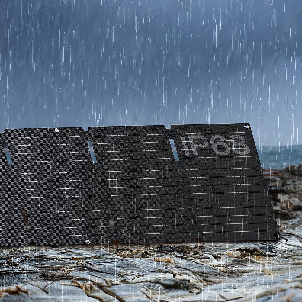 Alt View 18. EcoFlow - 45W Solar Panel - Black.