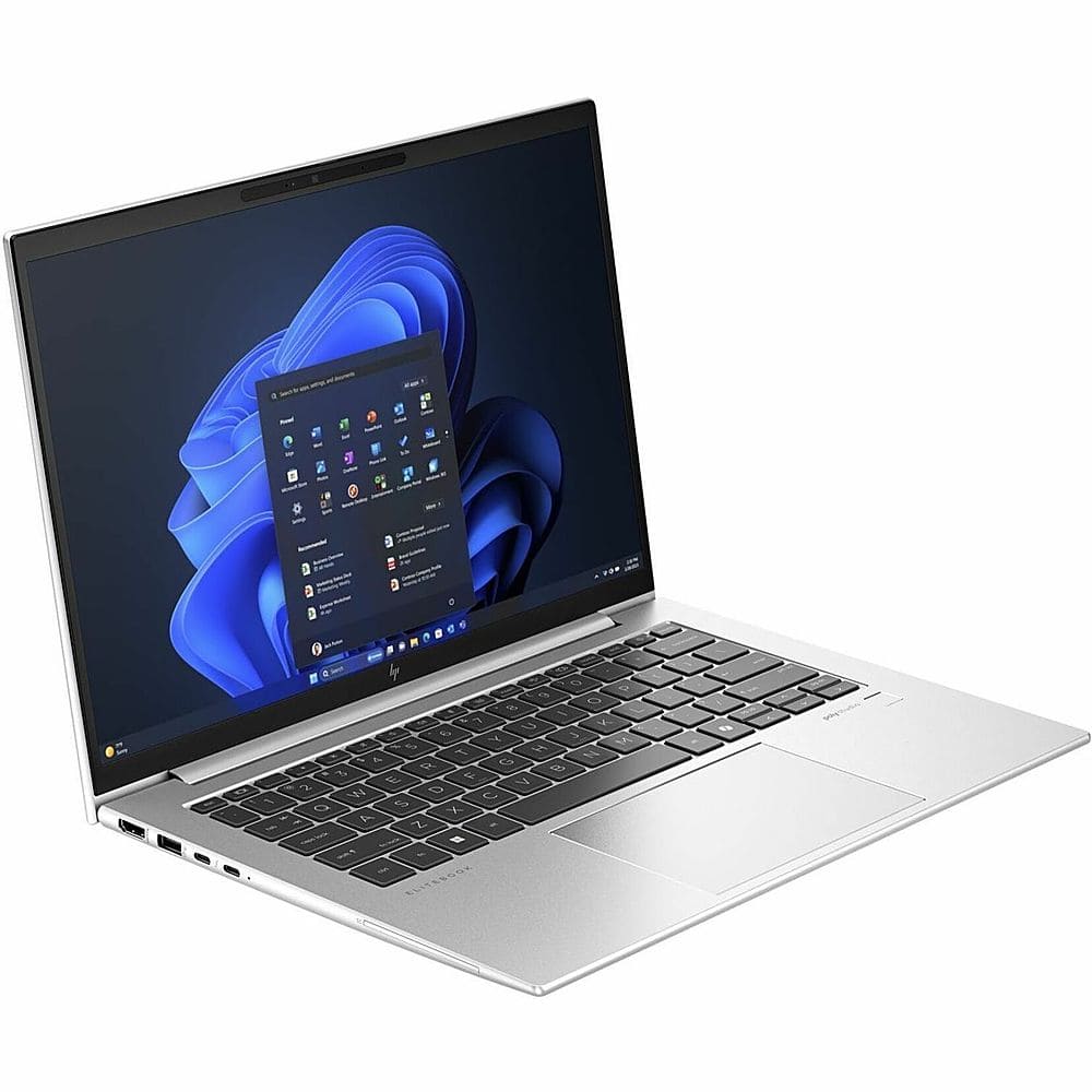 Angle. HP - EliteBook 840 G11 14" Laptop - Intel Core Ultra 7 with 32GB Memory - 512 GB SSD - Silver.