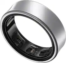 Front. Samsung - Galaxy Ring – Size Before You Buy – Size 12 - Titanium Silver.