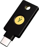 Yubico - YubiKey 5C NFC - Two-Factor authentication (2FA) Security Key, Connect via USB-C or NFC, FIDO Certified - Black - Front_Zoom