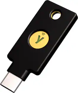 Yubico - YubiKey 5C NFC - Two-Factor authentication (2FA) Security Key, Connect via USB-C or NFC, FIDO Certified - Black