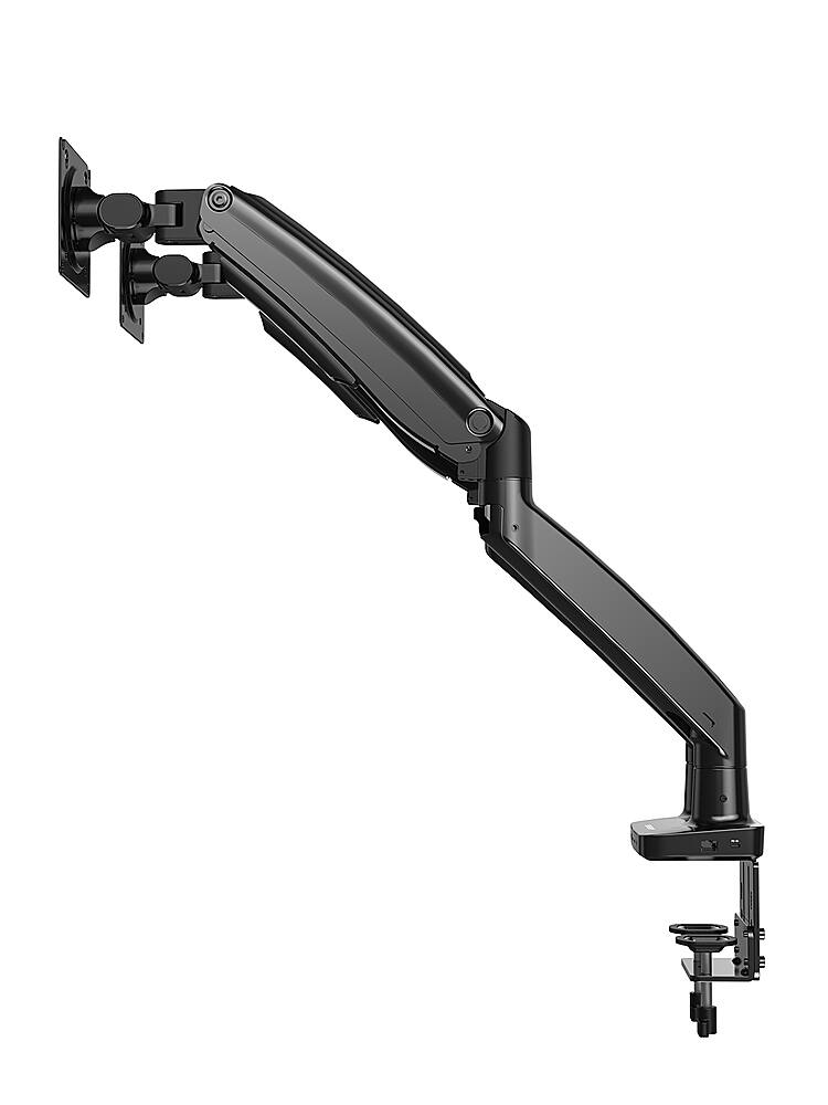 Alt View 11. ErgoAV - Dual Monitor Desk Mount with Docking Station for Monitors up to 34" - Black.
