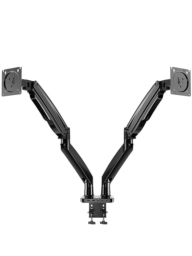 Alt View 13. ErgoAV - Dual Monitor Desk Mount with Docking Station for Monitors up to 34" - Black.